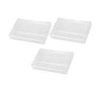 SUPVOX 3piezas Caja De Almacenamiento Transparente De Organizador De Casetes Soporte Para Cintas De