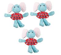 SUPVOX 3piezas Juguete Interactivo para Perros y Cachorros Elefante De Peluche Sonido para Entrenamiento y Masticar Seguro y Duradero Fortalece La Relación Mascota-dueño