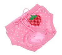 SUPVOX 3piezas Pantalones Sanitarios para Perros Machos Reutilizables Ropa Interior De Perro Lavable Estampado De Fresas Talla Rosa Protección Eficaz y Ciclo Menstrual
