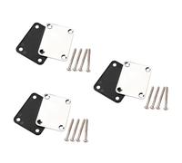 SUPVOX 3piezas Placa De Refuerzo Metálica Para Guitarra Eléctrica Con Tornillos De Montaje Fácil Instalación Diseño Ligero y Duradero Para Reemplazo De Cuello De Guitarra