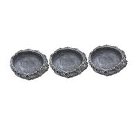 SUPVOX 3piezas Plato De Alimentación para Reptiles De Resina Comedero para Tortugas y Terrarios Diseño Natural y Seguro para Mascotas Acuáticas y Terrestres