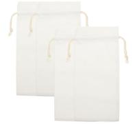 SUPVOX 4 Bolsas de Lino para Botella de Vino 16x35,5 Cm con Cordón Ajustable, Reutilizables para Sublimación y Obsequio en Fiestas, Bodas y Eventos, Bolsa para Transportar Vino de Color