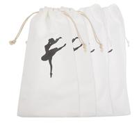 SUPVOX 4 Bolsas para Zapatillas de Ballet Cordón, Bolsas de Algodón Resistentes al Desgaste 13x27 Cm, Fundas Antiarañazos para Baile y Almacenamiento Práctico