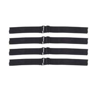 SUPVOX 4 Cintas Elásticas Ajustables para Pelucas de Poliéster Negro, Paquete de 4 Piezas que Sostiene el Cabello sin Dañarlo, Adecuado para Mujeres
