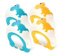 SUPVOX 4 Gorros de Ducha Ajustables Diseño de Dinosaurio, Gorros para Lavar el Cabello Reutilizables, Protección para Ojos y Cara Baño de Bebés