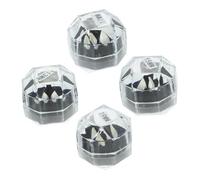 SUPVOX 4 Pares Colmillos Falsos de Resina para Cosplay y Disfraces de Vampiro Halloween Dentaduras para Fiestas Temáticas Unisex