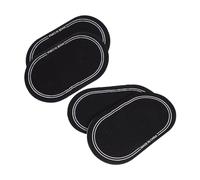 SUPVOX 4 Pegatinas Protectoras Autoadhesivas para Parche Doble Pedal de Bombo, Almohadillas Negras para Batería, Accesorios de Percusión, Protector Duradero para Pedales y Parches