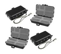 SUPVOX 4 Piezas Caja Organizadora de Aparejos de Pesca Caja de Almacenamiento de Señuelos con Cubierta Translúcida y Diseño Ligero Resistente Portátil para Pesca al Aire