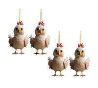 SUPVOX 4 Piezas Colgante De y Pollo De Acrílico Adorno Colgante Para Jardín Decoración Escultura De Pollo Acrílica