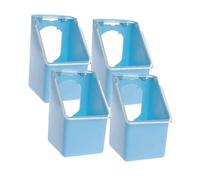 SUPVOX 4 Piezas Comedero Colgante para Aves Alimentador de Jaula Multifuncional Soporte para Alimento de Pájaros para Codornices y Periquitos Instalación Color Azul