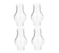 SUPVOX 4 Piezas Cubierta de Lámpara de Aceite de Vidrio Pequeña Vintage, Pantalla de Lámpara de Queroseno Resistente al Viento y Alta Temperatura para Iluminación de Emergencia