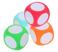 SUPVOX 4 Piezas Dados de Espuma Borrables para Aula de Cubos para Actividades Matemáticas DIY Dados Educativos para Interacción