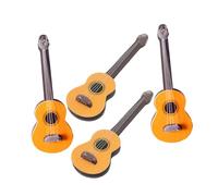 SUPVOX 4 Piezas de Modelo de Guitarra Clásica de Madera para Casa de Muñecas, Mini Guitarra Decorativa en Miniatura, Instrumento Musical Simulado para Accesorios de Muñecas, Decoración