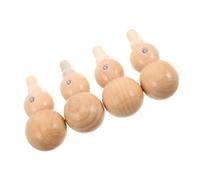SUPVOX 4 Piezas Kazoos de Madera Tradicional en Forma de Calabaza, Instrumento Musical de Viento Portátil Adultos, Ligero y Fácil de Tocar para Actuaciones y Juegos Educativos