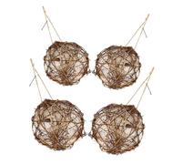 SUPVOX 4 Piezas Kit para Anidar Colibríes con Materiales Recargables Esfera Accesorio DIY para Nidos de Pájaros para Jardín Patio y Observación de Aves