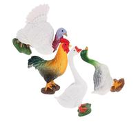 SUPVOX 4 Piezas Modelos de Animales de Granja estatuilla de Pollo pequeña Figura de Pollo Modelo de Pollo pequeñas Figuras de Animales Pollo de simulación Figuras en Miniatura el plastico