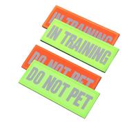 SUPVOX 4 Piezas Parches Reflectantes para Arnés de Perro Accesorios de Seguridad Nocturna para Perros de Servicio y Trabajo sin Placa de Identificación Equipo de Entrenamiento