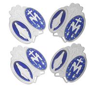 SUPVOX 4 Piezas Retro Enamel Pin Desk Badge Folding Ornaments Vintage Office Plaque Minimalist Desktop Crafts For Home Office Decor