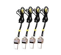 SUPVOX 4 piezas Silbatos Inoxidable con Cordón de Silbatos Profesionales para Árbitros y Entrenadores de Fútbol Baloncesto y Actividades Deportivas al Aire