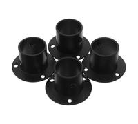 SUPVOX 4 Piezas Soporte de Abrazadera Negra de Acero Inoxidable para Barra | Montaje Fácil, Alta Capacidad de Carga, Resistente a Óxido y Corrosión, Diseño Moderno, Tubo 1,26 Pulgadas