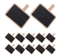 SUPVOX 40 Mini Letreros de Pizarra con Clip de Madera, Etiquetas Reescribibles para Notas y Mensajes, Tamaño Rectangular 7,5 X 7,9 X 1,5 Cm, 40 Unidades para Organización y Decoración