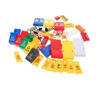 SUPVOX 40 Piezas de Tráfico de Tráfico y Basurero de Plástico para Juguete Educativo para Aprendizaje sobre Seguridad Vial y de