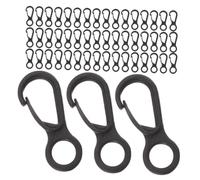 SUPVOX 400 Piezas de Ganchos de Plástico Negro Clip a Presión Multifunción para Camping y Montañismo, Fáciles de Usar y Ligeros, Accesorios Confiables para Tiendas y Luces