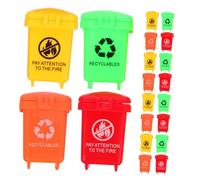SUPVOX 40piezas Mini Cubo De Basura Tapa De Pequeño Bote De Basura para Sala Muñecas y Juguetes De Clasificación Montessori