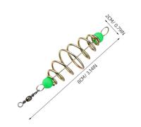 SUPVOX 45 Piezas Luminous Fishing Feeder Basket Shape Spring Bait Cage with Glow Beads For Carp and Coarse Fishing Efficient Bait Release Coarse Lure Trap