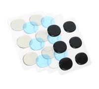 SUPVOX 48 Parches De Silicona Autoadhesivos Para Parche De Bombo y Batería Cojines Reductores De Ruido y Vibración Pad De Batería Transparente Café Azul y Negro