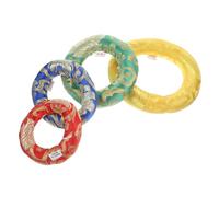 SUPVOX 4piezas Cojín Para Cuenco Tibetano De Meditación Forma De Anillo, Base Acolchada De 10-16 Cm, Material Budista Bordado Tradicional Chino, Soporte Para Cuencos y Piezas Instrumentales