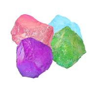 SUPVOX 4piezas Difusor De De Cristal De Galvanoplastia Piedras Decoración De Peceras Cristales Coloridos