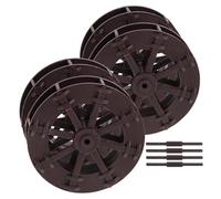 SUPVOX 4piezas Estatuas De Molino De Agua Miniatura Decoración De Jardín y Fuente para Educativo De Rueda De Agua