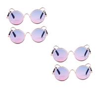SUPVOX 4piezas Gafas De Sol para Mascotas Divertidas y Coloridas Adecuadas para Perros y Gatos Pequeños para Fiestas De Verano y Cosplay Diseño Ligero y Cómodo