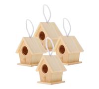 SUPVOX 4piezas Kit De Minicasas De Madera Sin Terminar para Pájaros para Pintar y Decorar para Exteriores