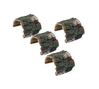 SUPVOX 4piezas Plataforma De Descanso para Tortugas Unidades Decoración Realista De Cueva Rocosa Muelle De Descanso para Reptiles Isla Acuática para Descansar Cueva De Refugio para Pequeñ