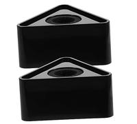 SUPVOX 4piezas Soporte Micrófono Abs Para Entrevistas Diseño Creativo y Práctico Para Mostrar Logos y Personalizar Pegatinas