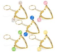 SUPVOX 5 Cierres de Monedero de Metal con Marco Semicircular Retro, Broches para Bolsos con Cuentas de Colores, Llavero Artesanal para Fabricación de Carteras y Manualidades, Reemplazo