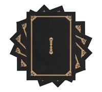 SUPVOX 5 Fundas para Certificados A4 de Papel Negro Estampado Dorado, Cubiertas para Diplomas y Premios, Portacertificados Elegantes para Oficina y Hogar, Borde Laminado Dorado