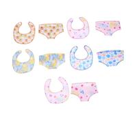SUPVOX 5 Juegos Babero para Pañales De Muñeca De Juguete De Braguitas Reutilizables y Accesorios para Ropa De Muñecas De 30-38 Cm