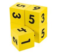 SUPVOX 5 Piezas Dados EVA Educativos para Dados de Espuma Multifuncionales con Números Coloridos Bordes Redondeados para Mesa y Fiesta Accesorios Portátiles y Seguros para Aprendizaje y