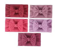 SUPVOX 5 Piezas Diadema Nailon Lazo Accesorio Cabeza Morado Morado Taro para Fiestas Infantiles y Uso Diario