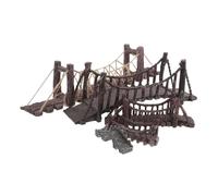SUPVOX 5 Piezas Mini Puente Decorativo de Resina para Acuarios Ornamentos de Micro Paisaje con Diseño Interactivo de Puente Colgante Madera Fácil Instalación para Peceras y Jardines de