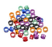 SUPVOX 50 Piezas Anillas Metálicas para Patas De Aves De Granja Anillas De Identificación para Pollitos y Codornices Granjas Cierre Seguro