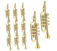 SUPVOX 50 Piezas Mini Instrumentos Musicales Decorativos Dorados Detallados para Adornos de Árbol de Navidad Accesorios DIY para Manualidades y Casas de Muñecas