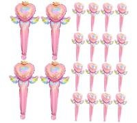SUPVOX 50 Piezas Unidades Globos de Aluminio Inflables Varita de Portátil Decoración para Fiestas Cumpleaños y Celebraciones Rosa