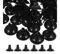 SUPVOX 50 Piezas Unidades Ventosas Negras con Clips para Acuario Abrazaderas Aplicables para Tubos de Soporte Flexible para Mangueras de Tanque de Peces y Conexiones de Bomba de Aire