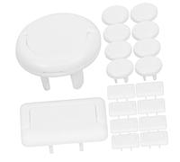 SUPVOX 50 Tapas de Seguridad para Enchufes para Bebés, Abs Blanco, Fácil de Instalar y Extraer por Adultos, para Tomas de 2 y 3 Clavijas