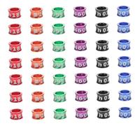 SUPVOX 50piezas Tobillera Cerrada De Anillos para Patas De Ave Mensajera y Loro Anillos para Patas De Ave Escenario De Cría De Pollos