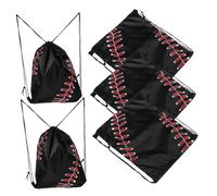 SUPVOX 5piezas Mochila De Béisbol Con Cordón Bolsa Deportiva Para Gimnasio Viajes y Escuela Bolsa y Ligera Para Niñas Llevar Guantes y Balones De Béisbol